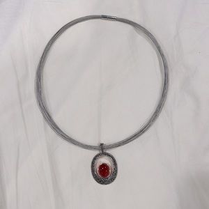 🌟 Beautiful Red Stone Necklace